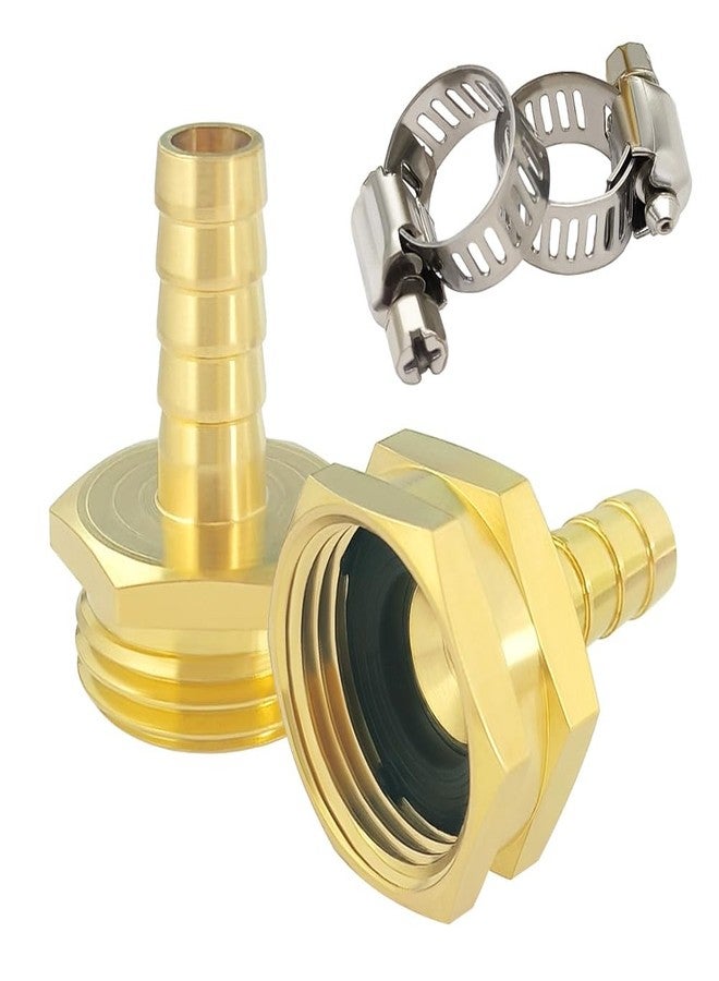 Hooshing 3/8" Garden Hose Repair Kit Male and Female Brass Hose Mender End Repair Connector with Clamps - Image 1